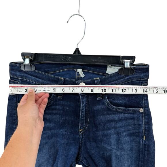 Rag & Bone Low rise skinny jeans in dark blue women’s size 26 - Picture 9 of 10